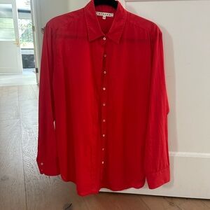 Xirena Button-Down Shirt in crimson
